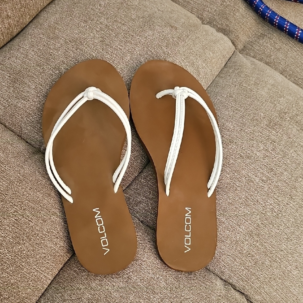 Volcom Women's Brown and White Sandals